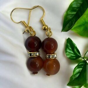 Amber glow carnelian drops
